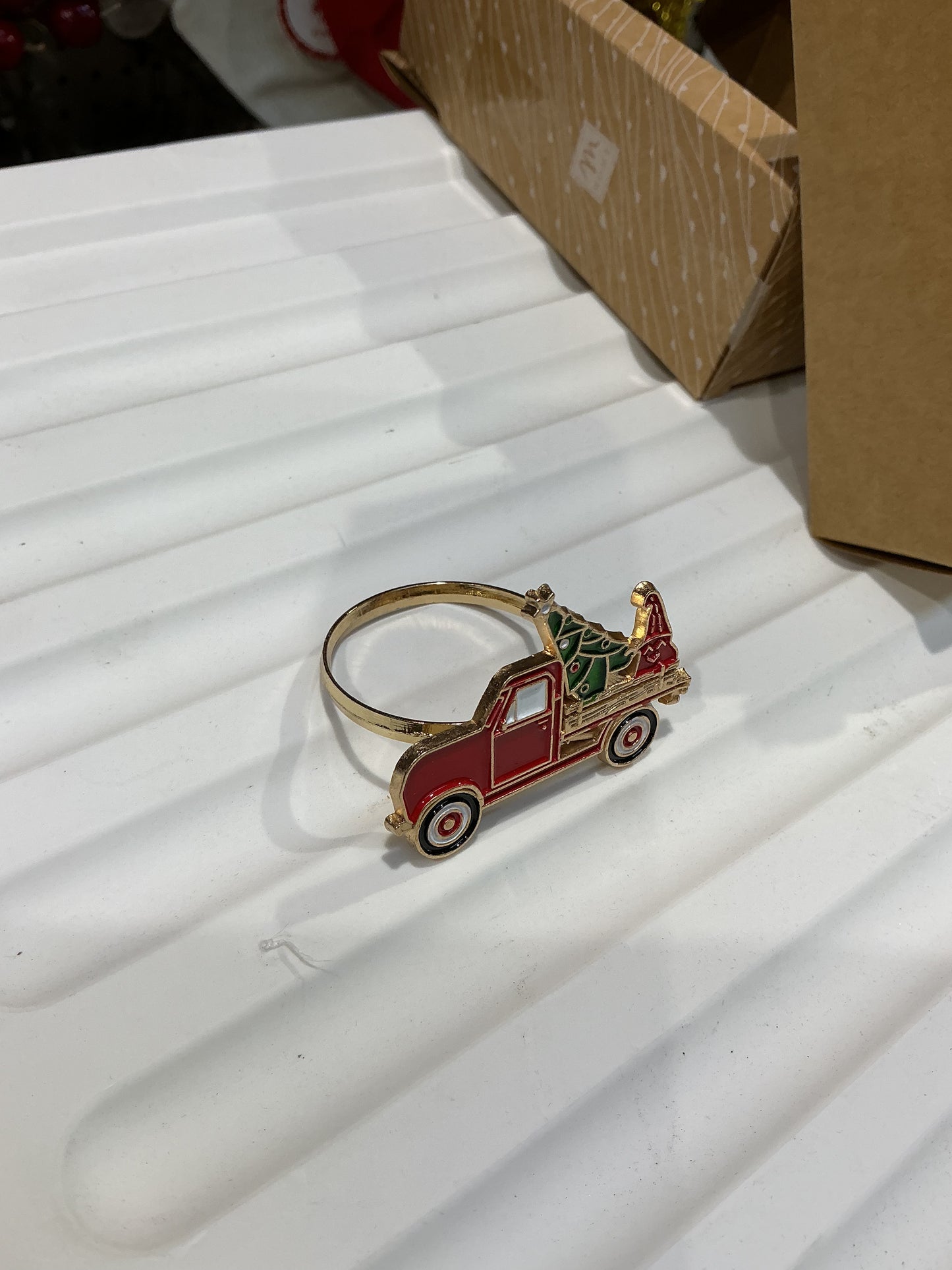 Set 4 portatovaglioli in metallo