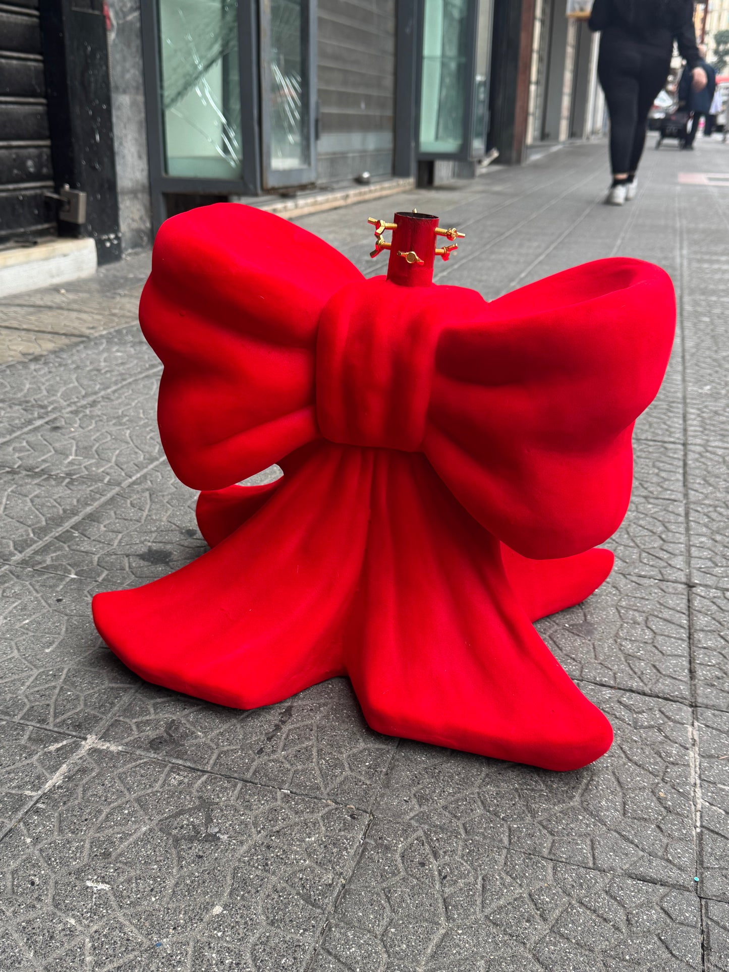 Base per albero velluto rosso