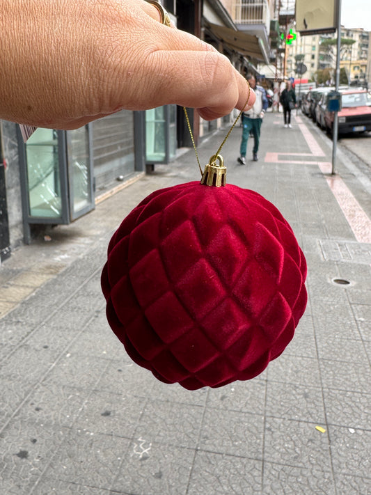 Sfere velluto 8 cm