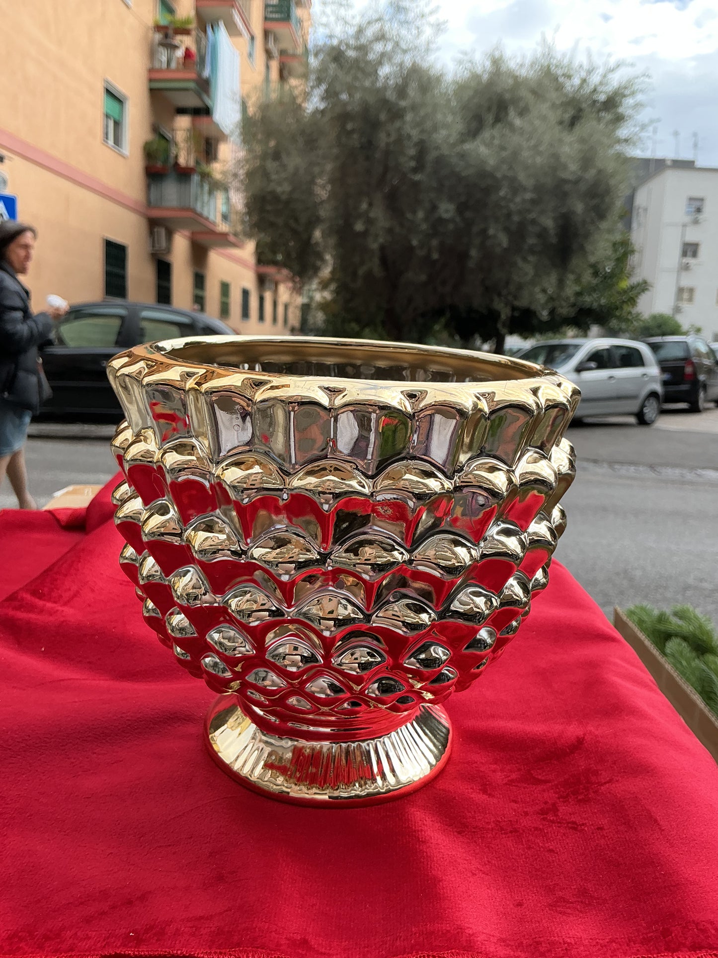 Vaso decorativo mezza pigna