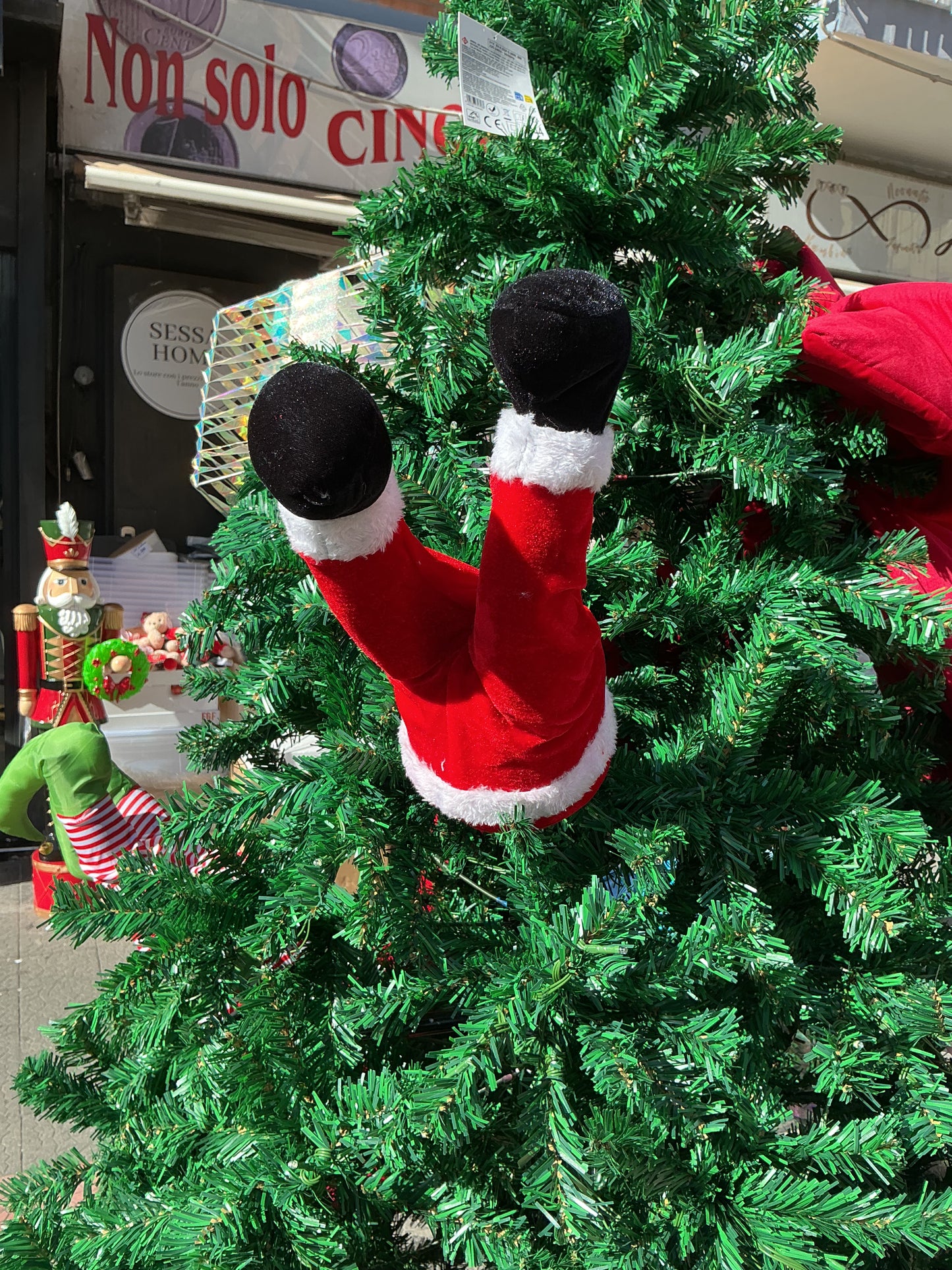 Gambe babbo Natale movimento