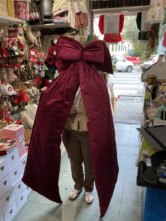 Fiocco velluto bordeaux big