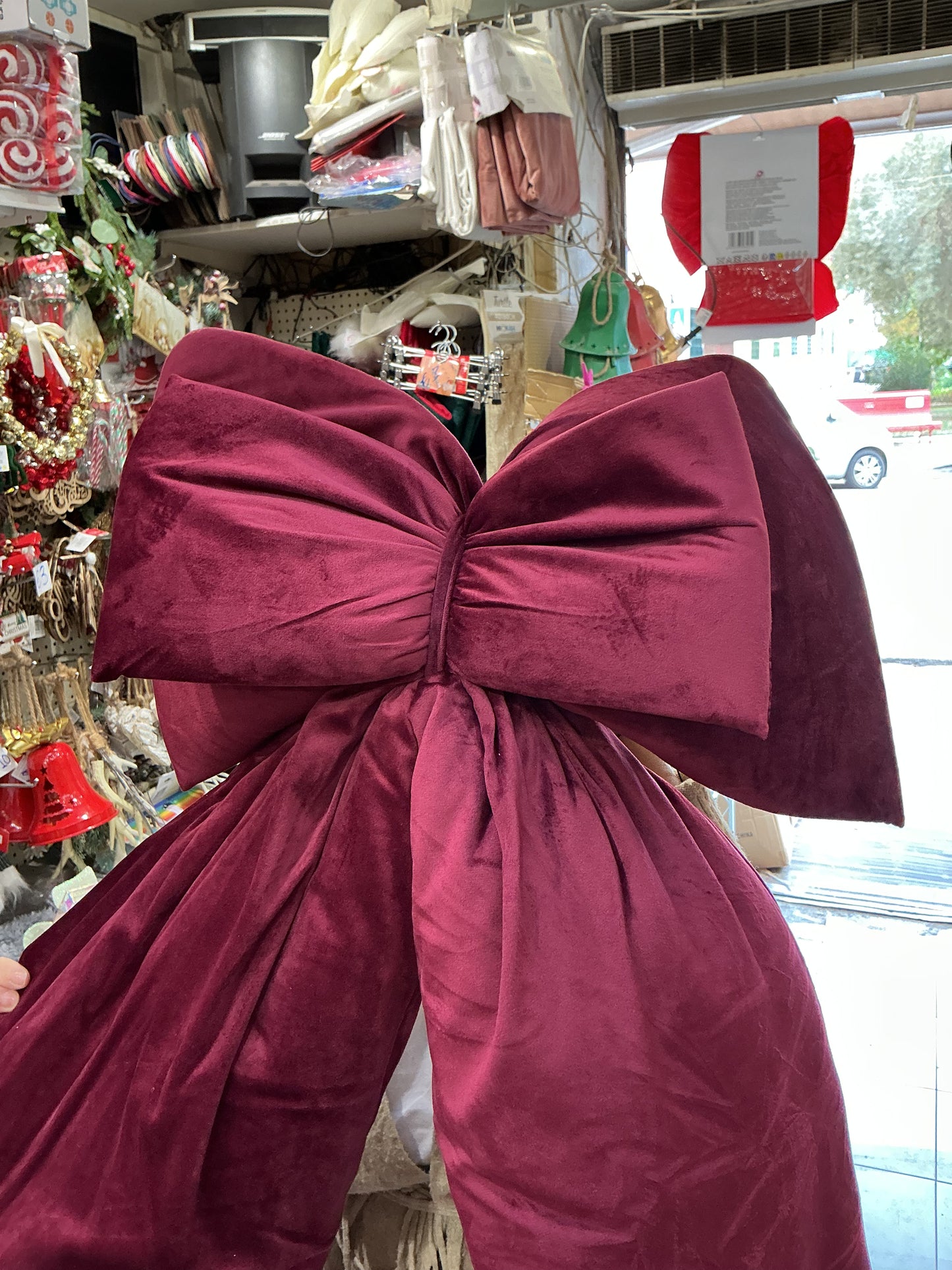 Fiocco velluto bordeaux big