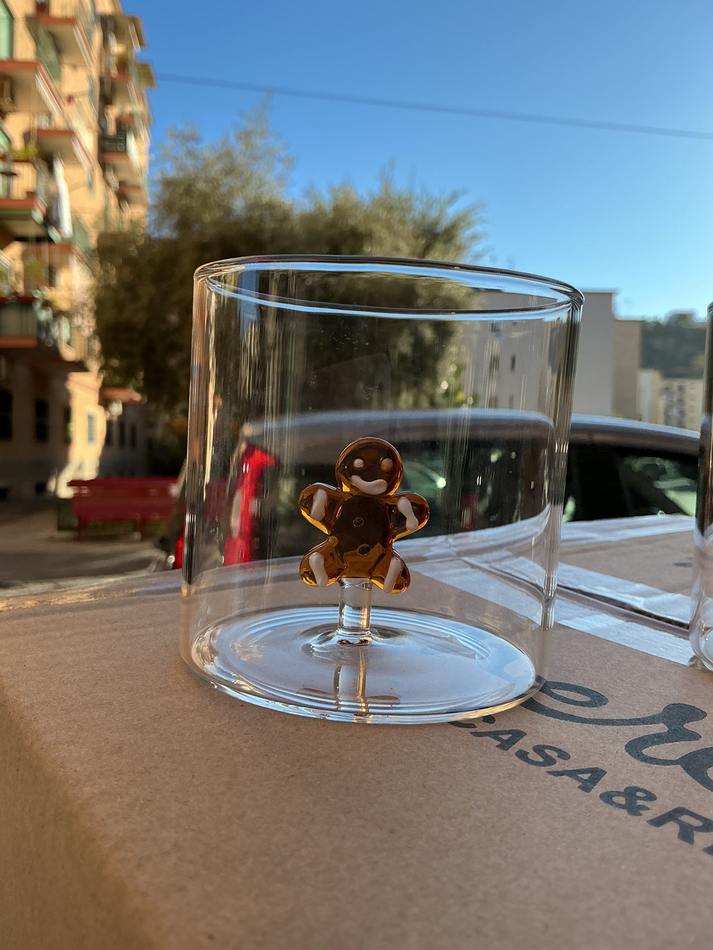 Set 6 bicchieri con elemento a rilievo