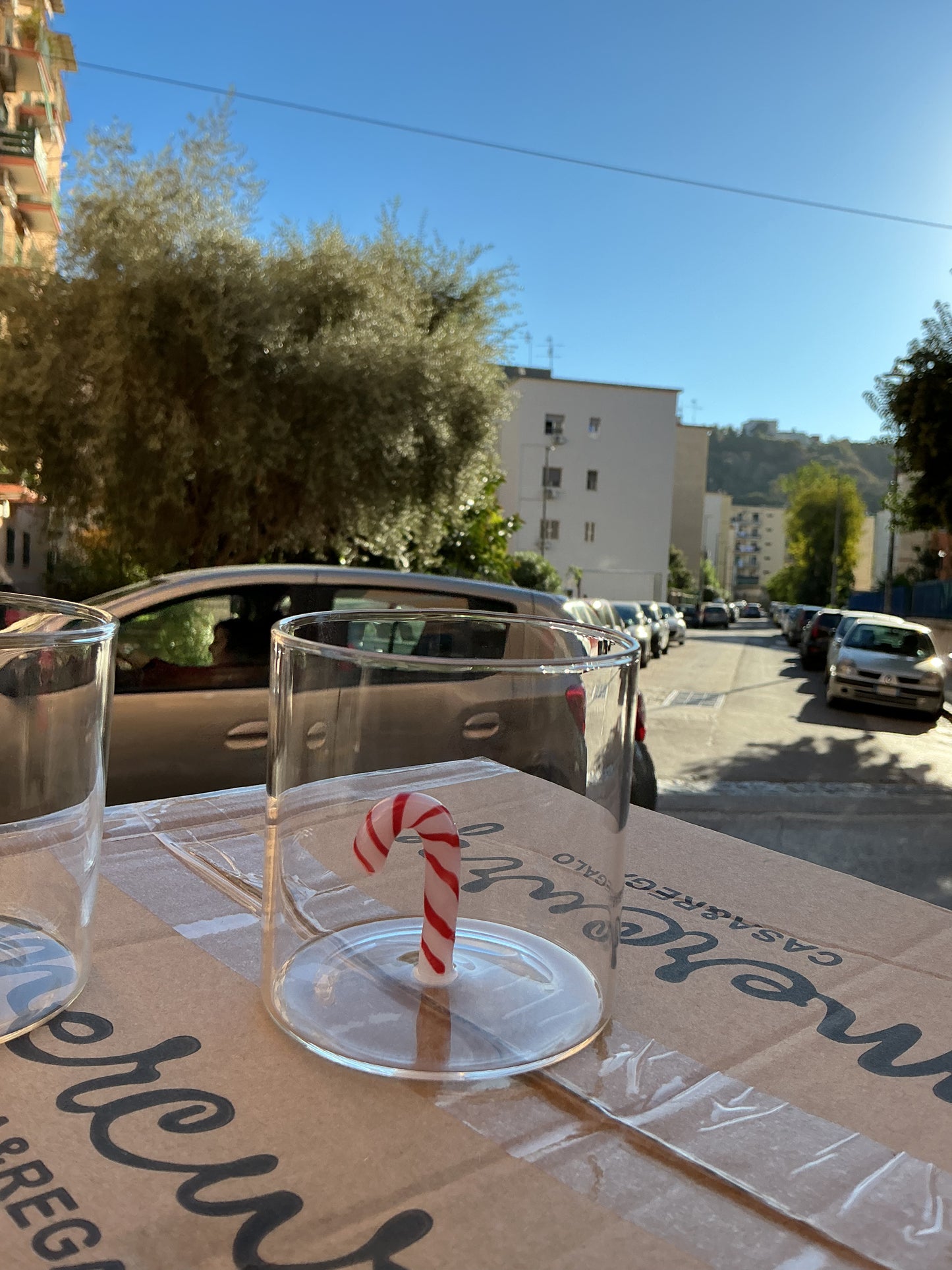 Set 6 bicchieri con elemento a rilievo