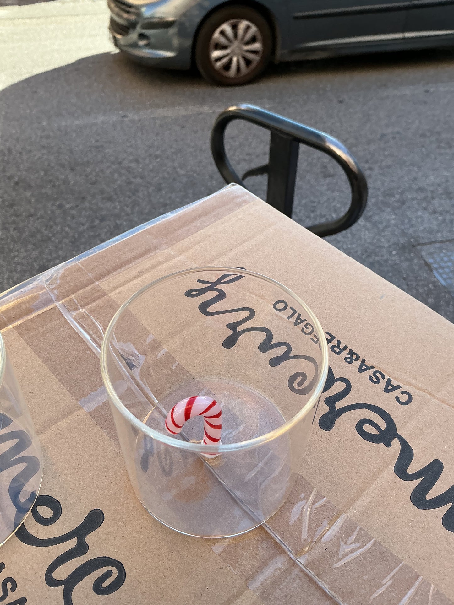 Set 6 bicchieri con elemento a rilievo