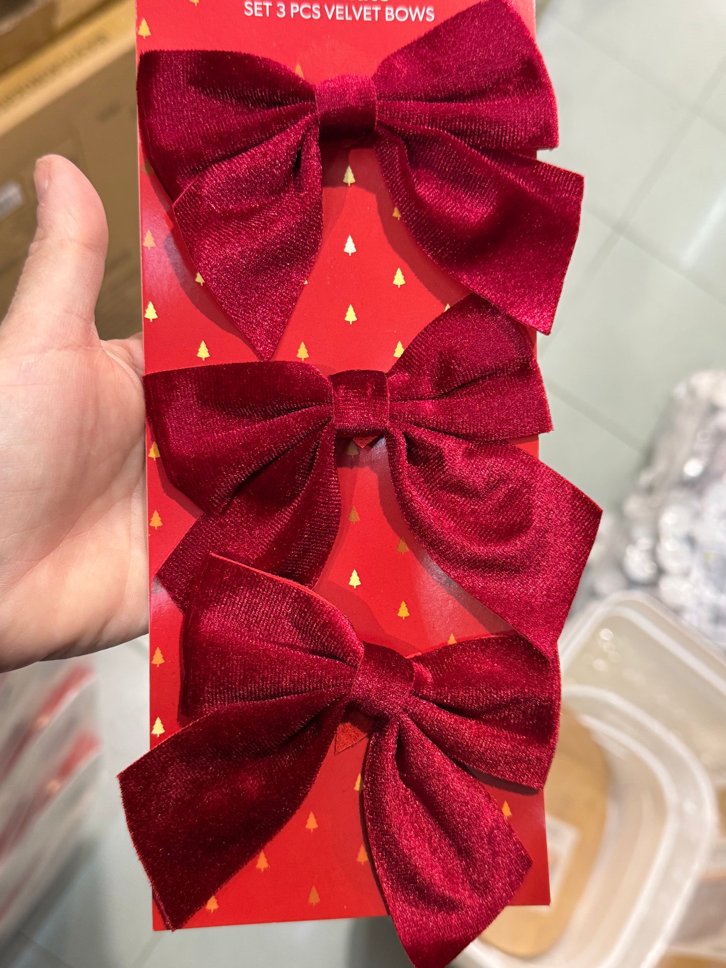 Set 3 fiocchi velluto