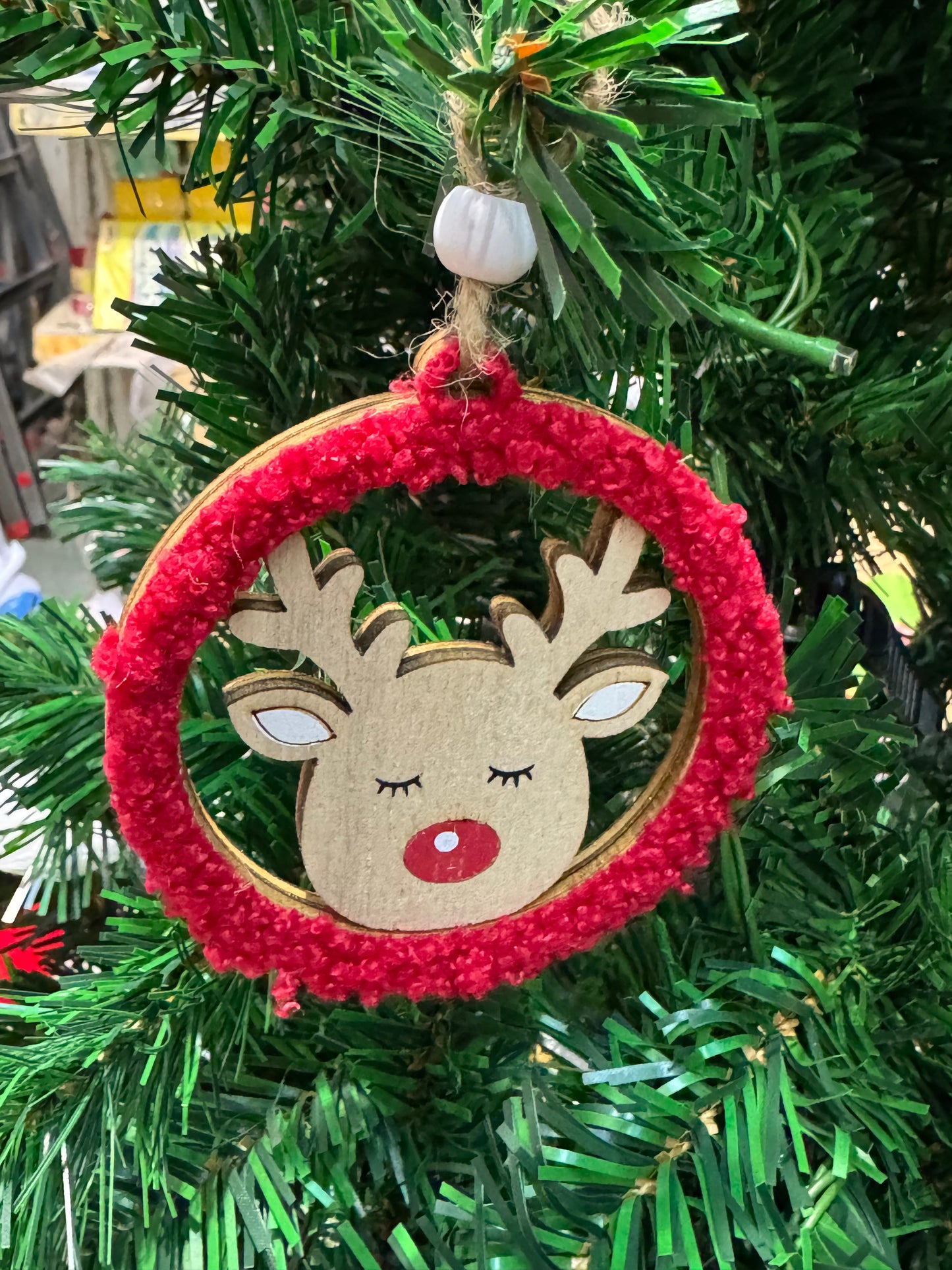 Pendente legno e lana