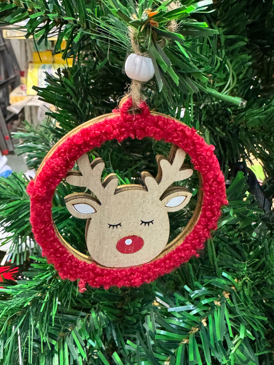 Pendente legno e lana