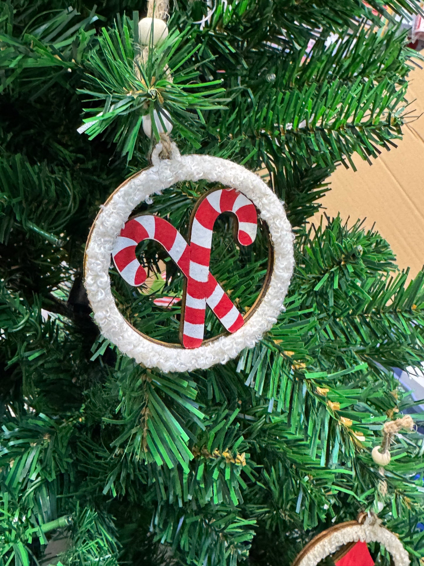 Pendente legno e lana