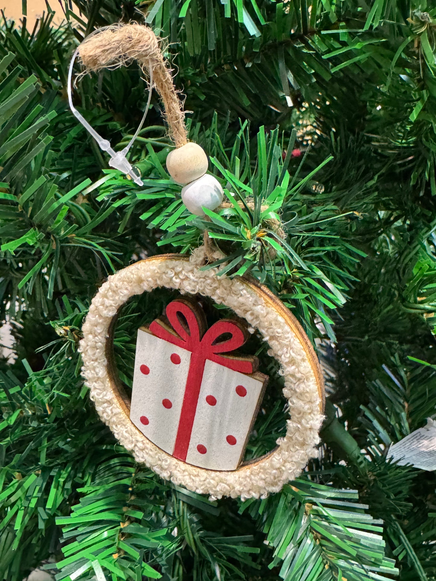 Pendente legno e lana