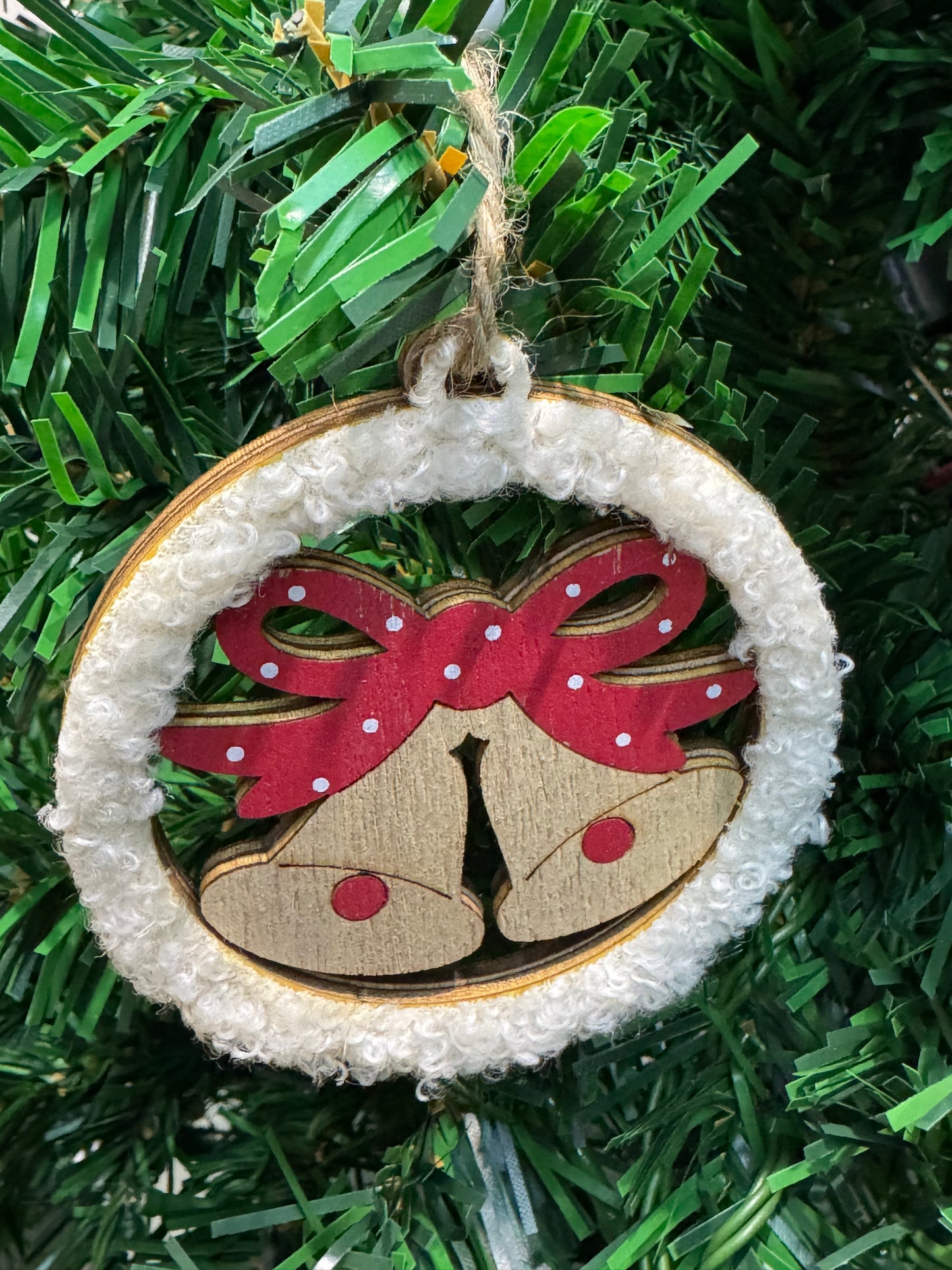 Pendente legno e lana