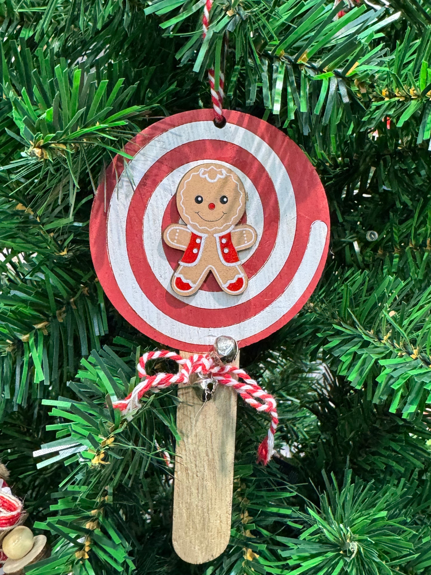 Pendente in legno lecca lecca