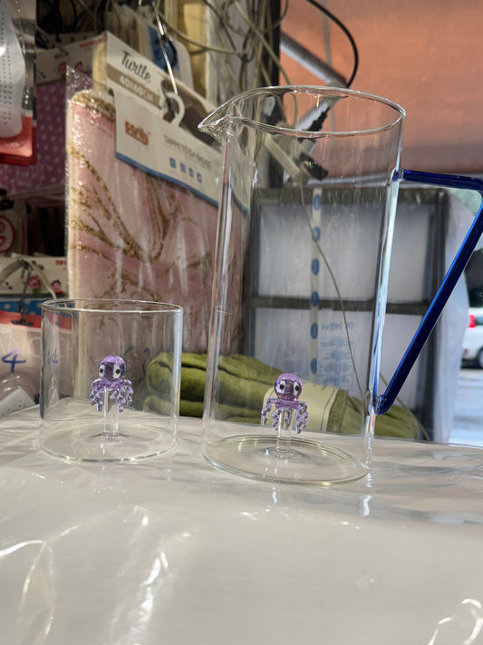 Set brocca con 6 bicchieri
