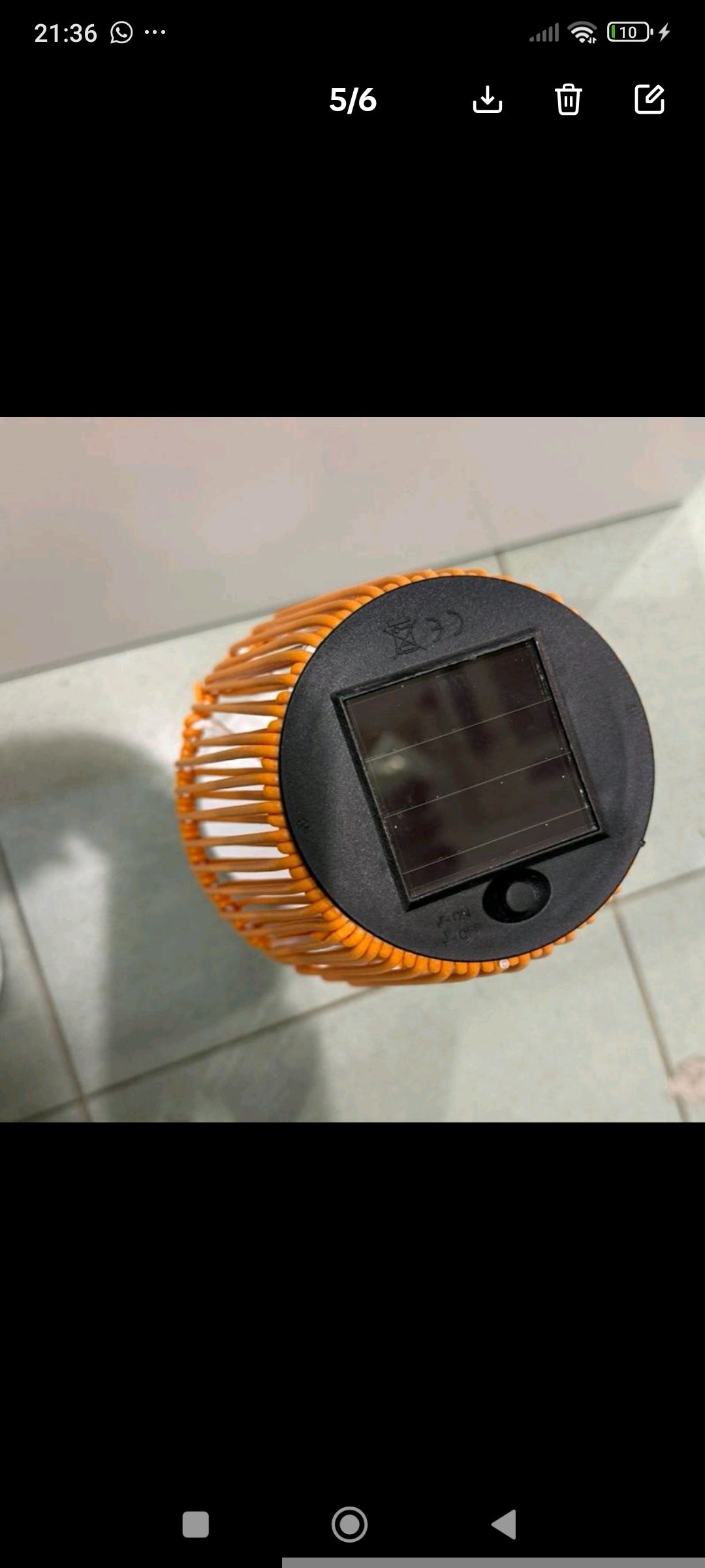 Lampada solare base in metallo h29 cm