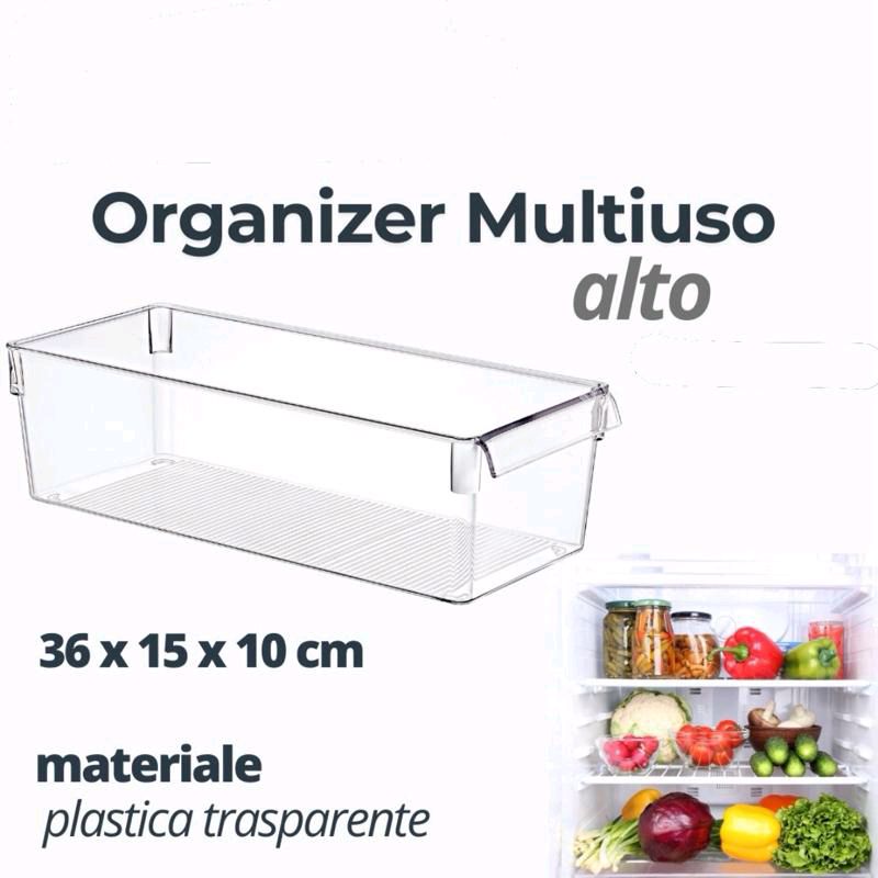 Organizer multiuso trasparenti sovrapponibili per riorganizzare i tuoi spazi