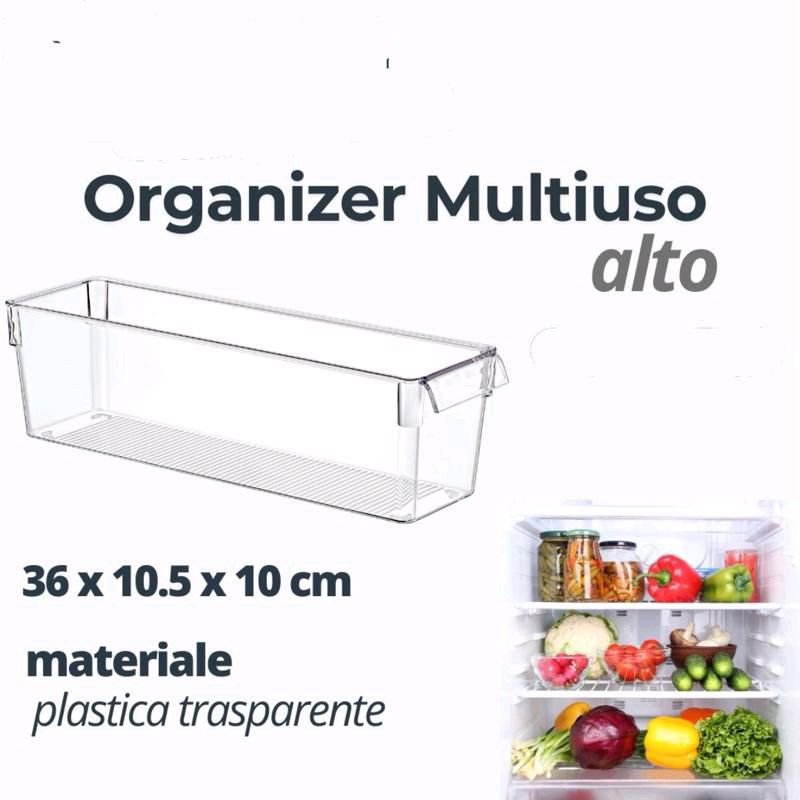 Organizer multiuso trasparenti sovrapponibili per riorganizzare i tuoi spazi