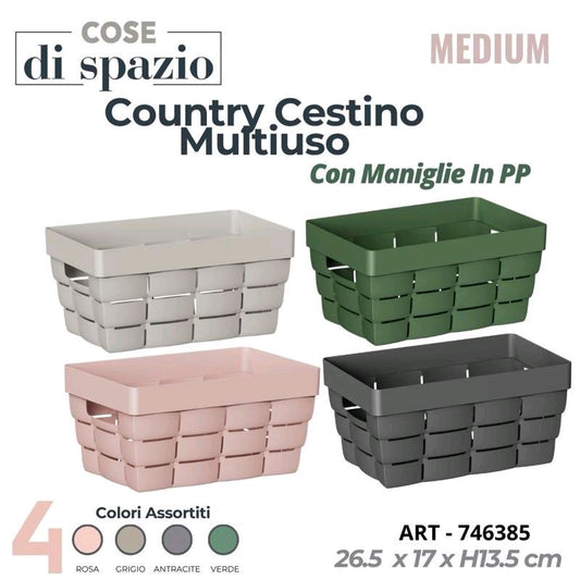 Cestino Multiuso Medium Con Maniglie