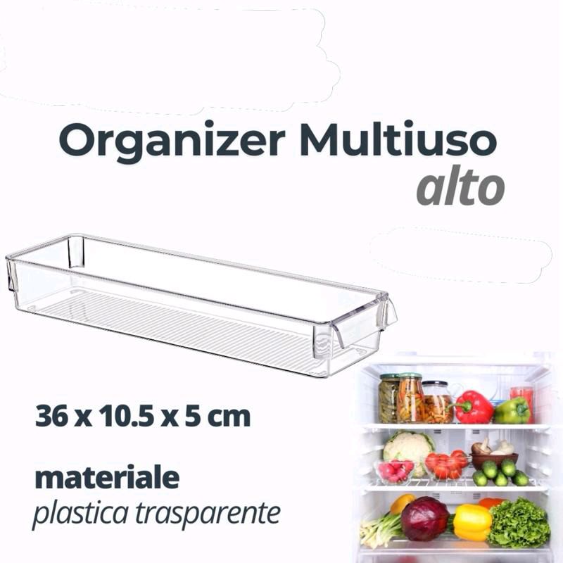 Organizer multiuso trasparenti sovrapponibili per riorganizzare i tuoi spazi