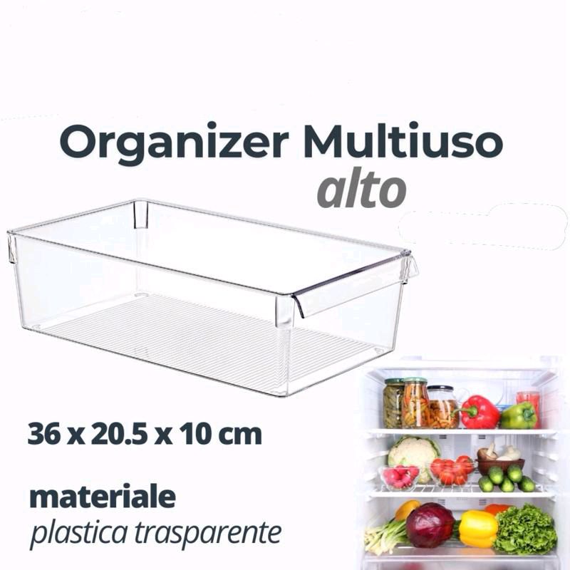 Organizer multiuso trasparenti sovrapponibili per riorganizzare i tuoi spazi