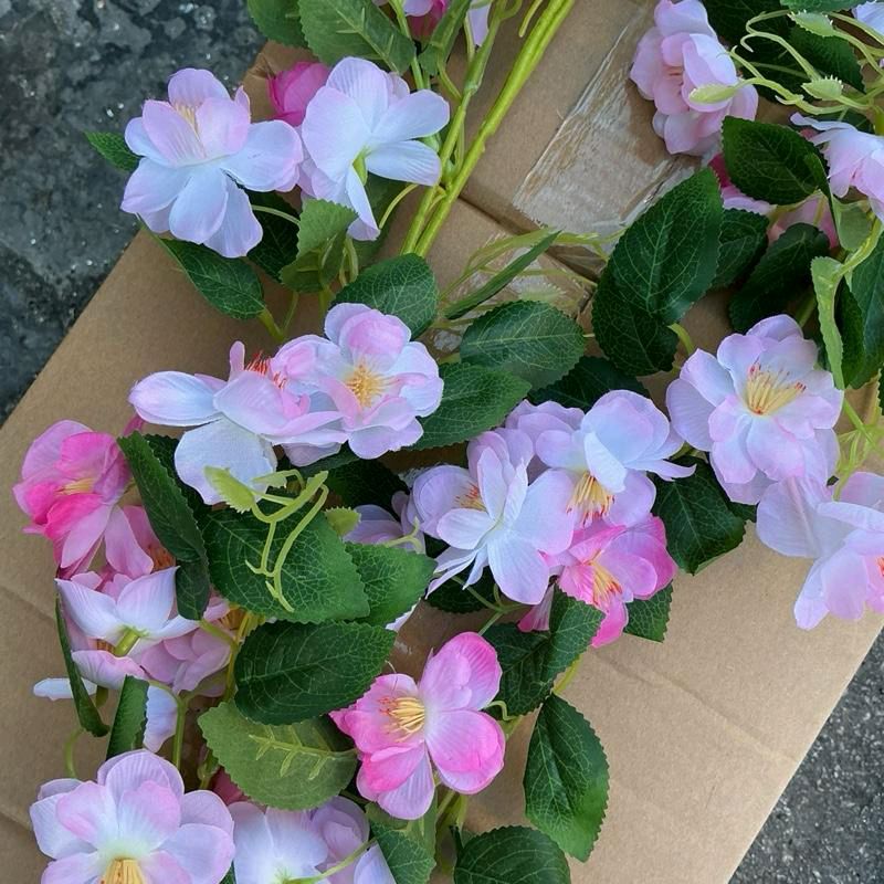 Set da 2 rami di fiori di pesco rampicanti da 2 metri ogni ogni per decorare i tuoi interni ma anche esterni
