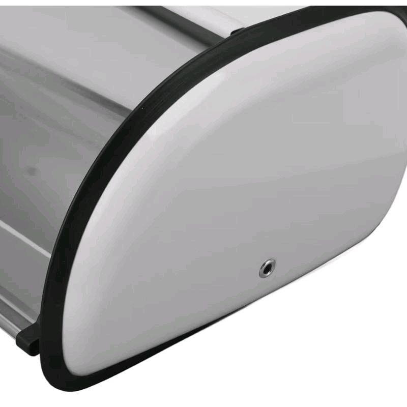 Scatola per Il Pane in Metallo, Scatola per Il Pane con Porta Arrotolabile, Custodia per Il Cestino del Pane 42x27xh18