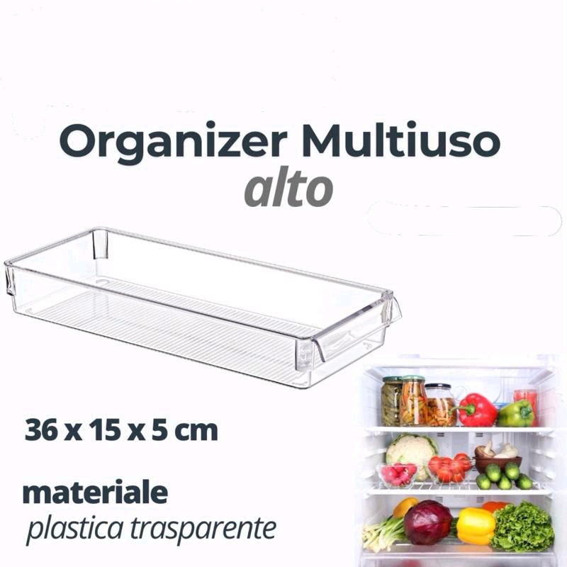 Organizer multiuso trasparenti sovrapponibili per riorganizzare i tuoi spazi