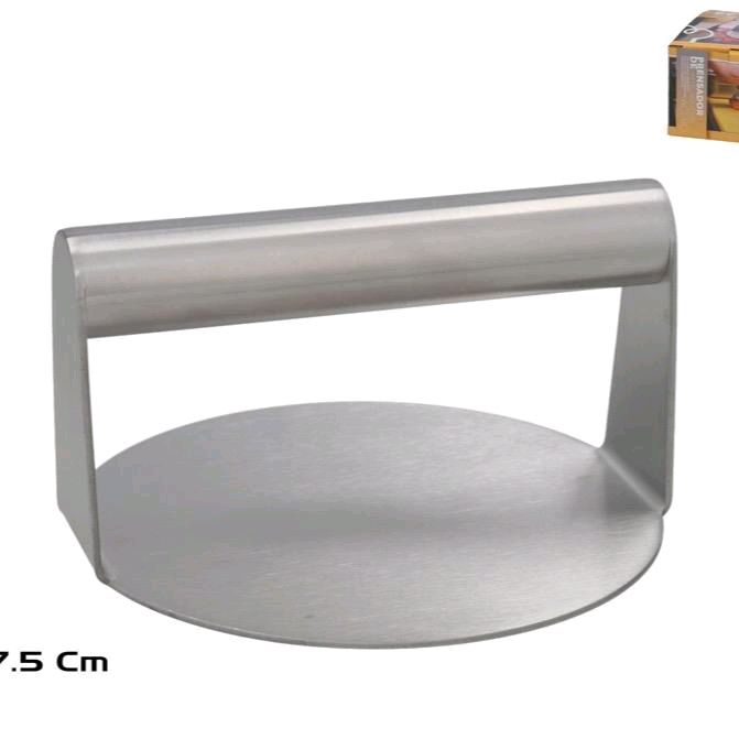 Pressa per hamburger in acciaio doppio 14x8 per smeshare i tuoi hamburger