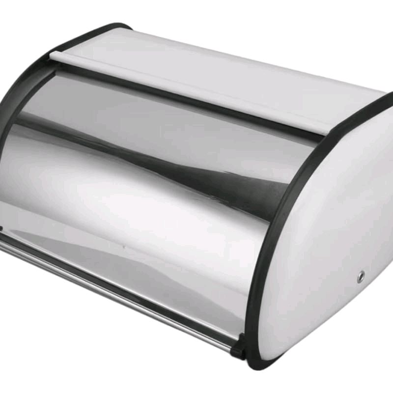 Scatola per Il Pane in Metallo, Scatola per Il Pane con Porta Arrotolabile, Custodia per Il Cestino del Pane 42x27xh18