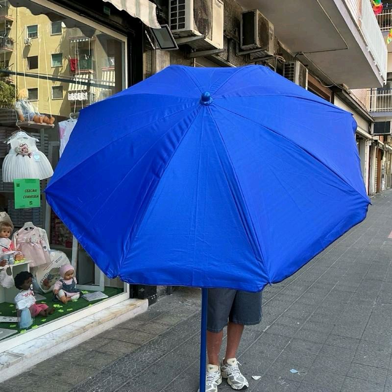 Ombrellone diametro 2 metri con interno proteggi uv inclinabile