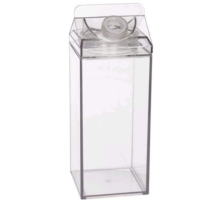 Bottiglia porta acqua,latte ,succhi in plastica 27x10x10