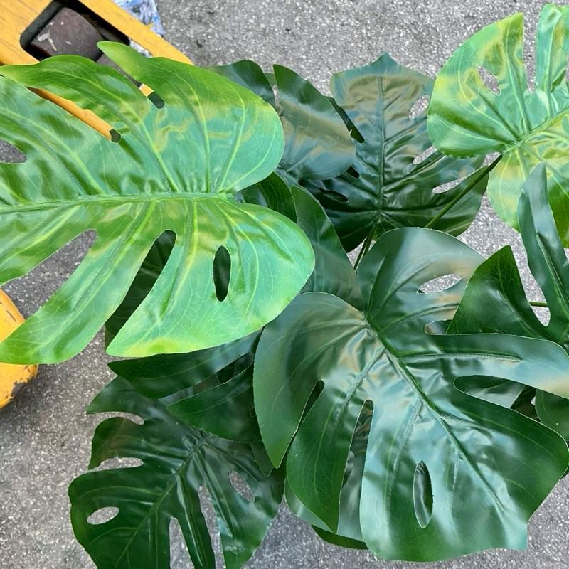 Montera pianta artificiale decorativa di 60 cm con cestino incluso