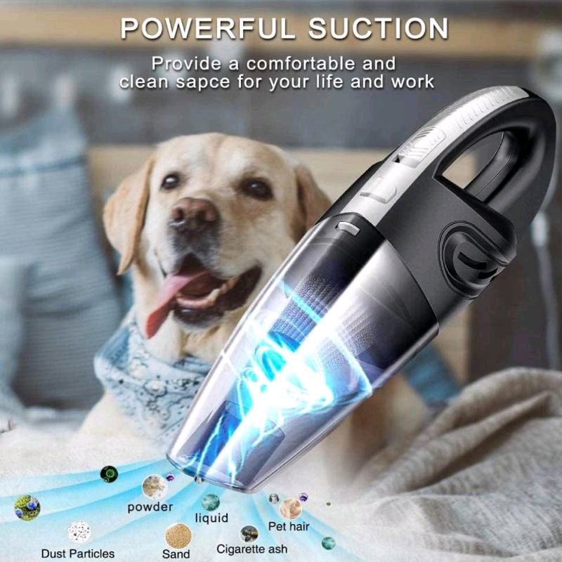 Aspirapolvere Senza Fili Auto Potente 120W 4.5k PA Umido e Secco 30 Minuti di Lavoro Aspirabriciole con Accessori Integrati