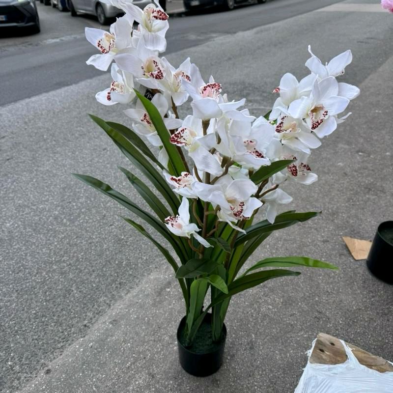 Pianta Orchidea fiori in tessuto110cm