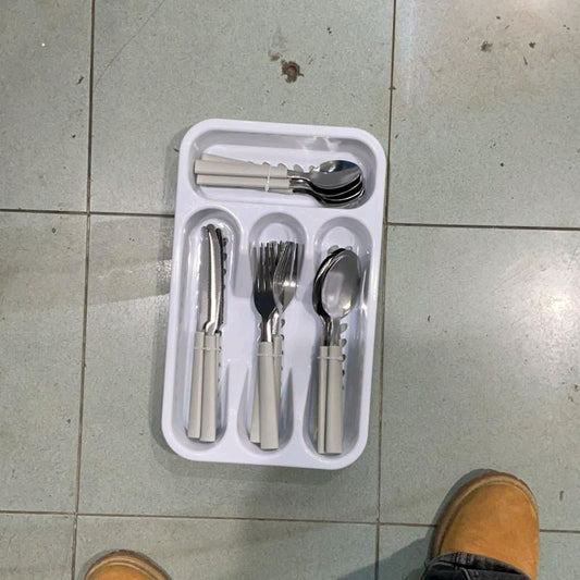 Set 17 pezzi posate più organizer cassetto