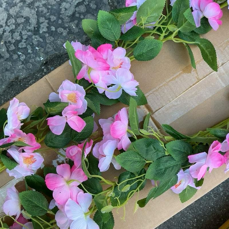 Set da 2 rami di fiori di pesco rampicanti da 2 metri ogni ogni per decorare i tuoi interni ma anche esterni