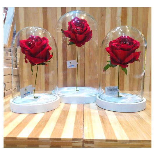 Campana Vetro con Rosa